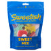 Blue bag of Sweetish Swedish candy mix on a white background