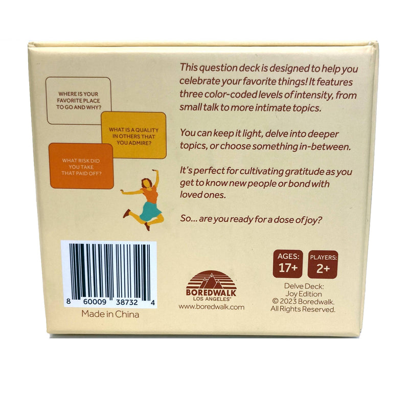 Back of a box with text and branding for a product by Boredwalk