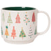 Mug with Christmas tree pattern on a white background