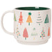 Mug with Christmas tree pattern on a white background